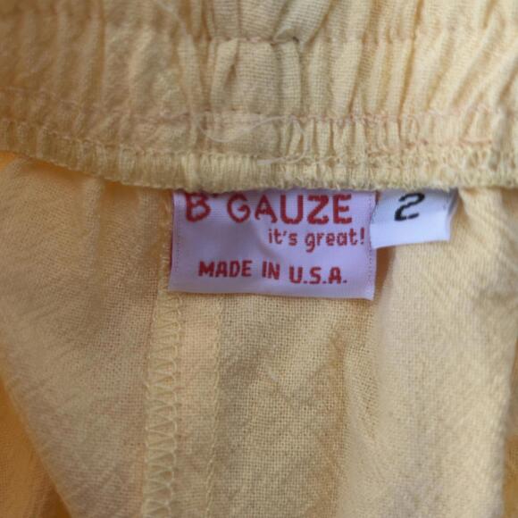 NWT B'Gauze Yellow Pants Size 2 L/XL Cinched Hem Fairy - Picture 2 of 3
